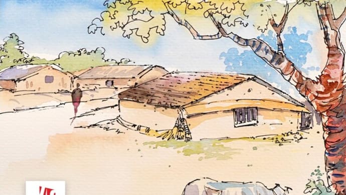 How to Draw Village Scenery with Watercolor | জল রং দিয়ে গ্রামের দৃশ্য অঙ্কন