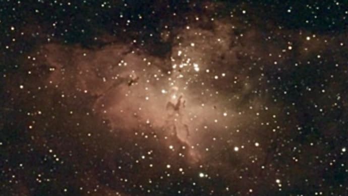 星見娘で電視観望4099(へび座 M16わし星雲)
