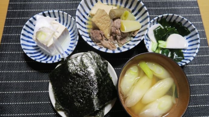 根深汁とごった煮煮物、炊屋食堂の田舎定食・・・庶民の味。