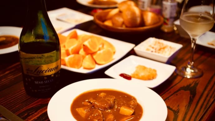 ポークシチューの夕食