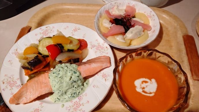 鮭の冷製グリーンソース