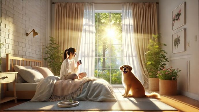 朝の光と愛犬の笑顔:健康的な毎日を共に過ごすためのヒント