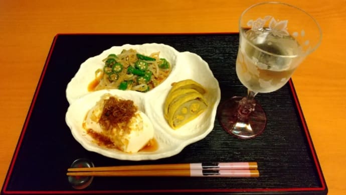 夕食と日本酒2種類