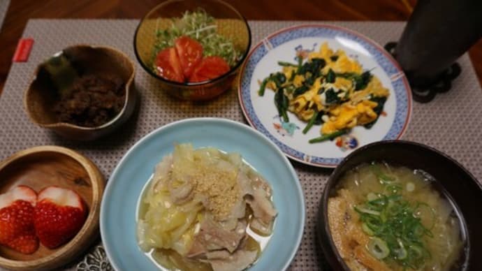 豚キャベツ豆腐の鶏ガラしょうゆ