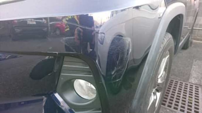 自宅マンションの駐車場でマイカーが・・・・・、オーマイガー。(笑)
