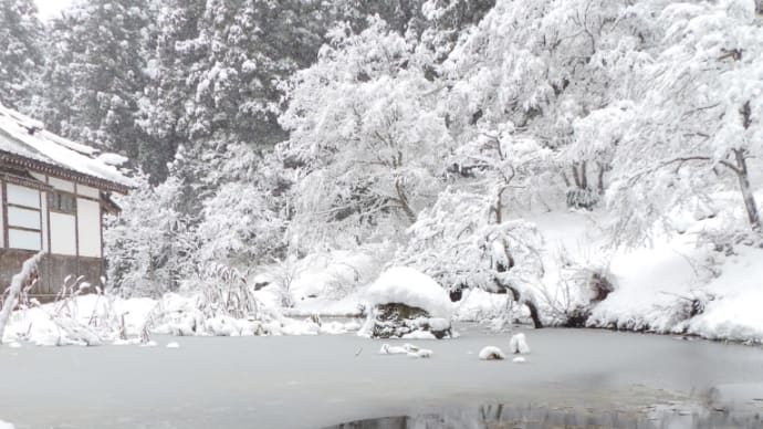 初雪の黒森山「浄仙寺」