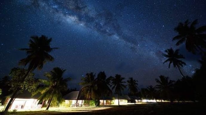 セーシェルの夜空の星々のきらめき