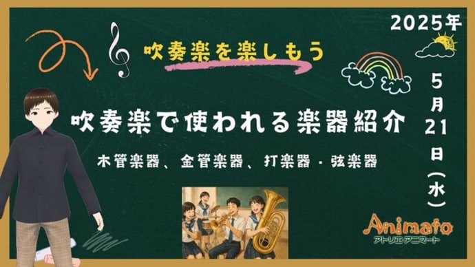 コラム 吹奏楽を楽しもう楽器紹介