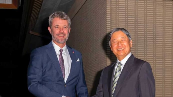 フレデリク国王&天皇陛下 皇居にて夕食