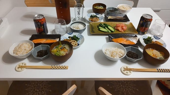 9月18日 鮭定食飲酒。
