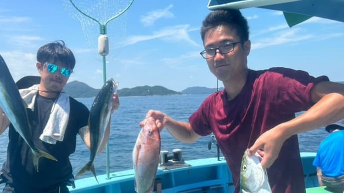 ２号船午前便、午後便タテ釣りです。