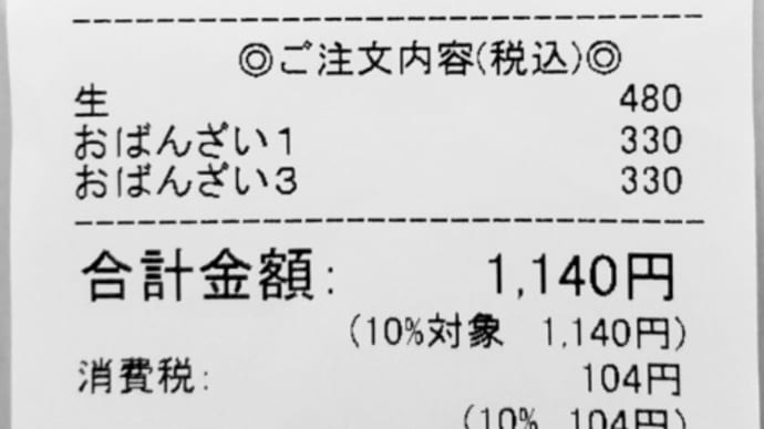 生ビール1&おばんざい2=1140円@「徳田酒店」有楽町店