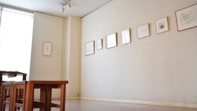 銅版画と水彩画の展示がはじまりました。