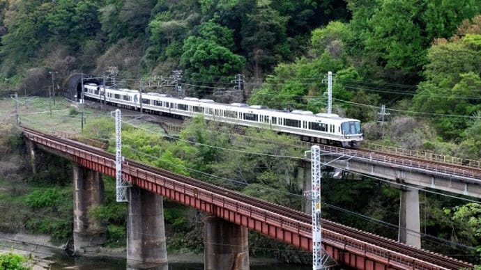 JR大和路線第6大和川橋梁からの俯瞰