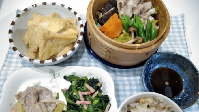 豚バラと野菜noセイロ蒸し♪