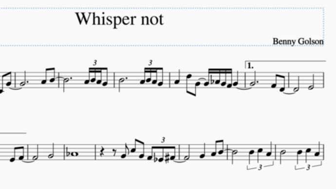 Whisper not は誰が弾いてもジャズになる？　その１
