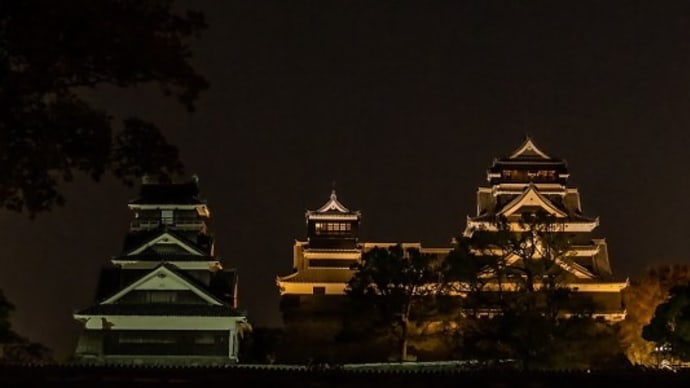 熊本城と月食