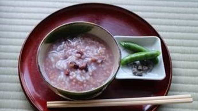 20200115小豆粥に白砂糖