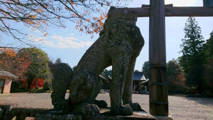 紅葉の吉野神宮に参拝