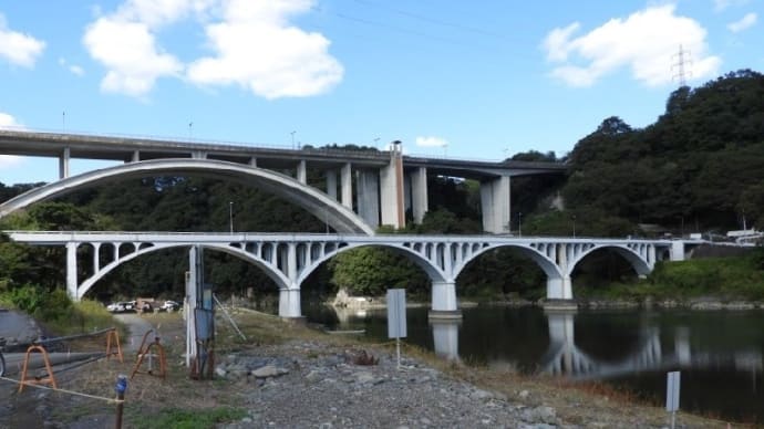 相模川一の景勝地~二連のアーチ型「小倉橋」と「新小倉橋」を撮る!!