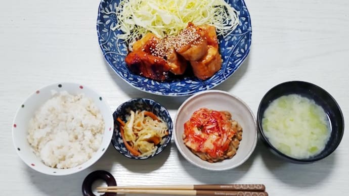 2月16日 鶏むね照り焼定食&鶏むねソテー飲酒。