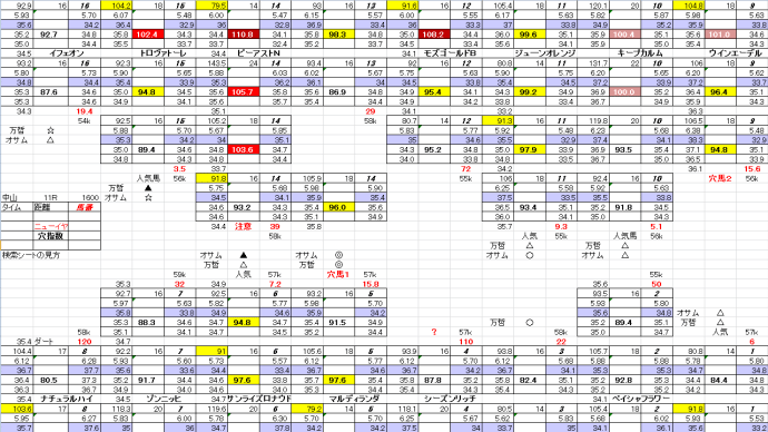 ニューイヤーS 1月 13日 中山競馬 11R お宝馬券 穴馬検索シート 穴馬指南するよ