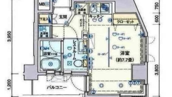 JR京浜東北線大森駅と京急本線平和島駅徒歩圏内@洋室7.7帖の1R25.55㎡バストイレ別独立洗面台付! バージュアル大森 2007年2月築 RC鉄筋コンクリート造地上10階建て7階部分