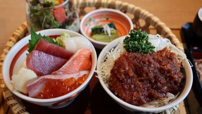 🍚ソースカツご膳と久しぶりに訪れた水辺に構える昔ながらの中華そば🍜