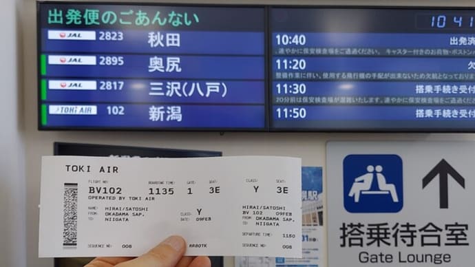 トキエアに初搭乗し札幌から新潟へ