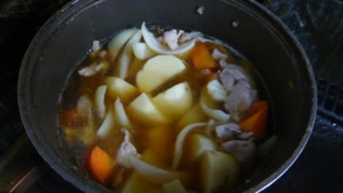 今日の晩御飯(カレー肉じゃが)