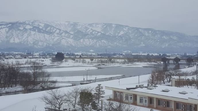 長井市の冬景色
