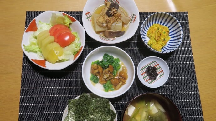 田舎定食、炊屋食堂の質素倹約庶民の味。