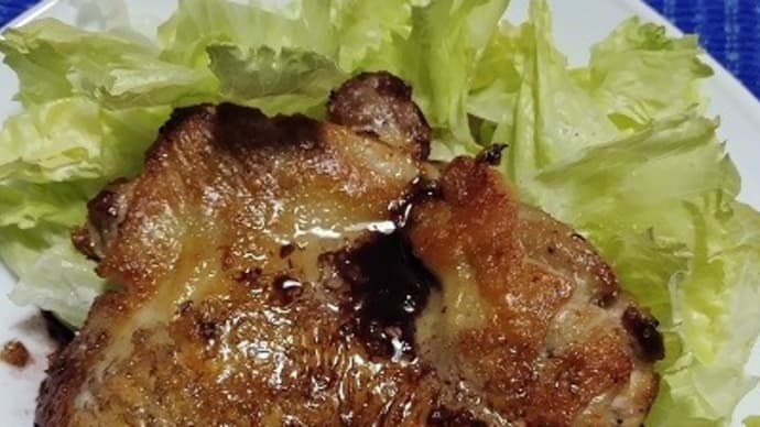 【11/27晩御飯】鹿児島県産桜島鶏ももステーキ赤ワインソース掛け、久々の桜島鶏なのでね:D