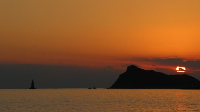 開聞岳と日の出🌄
