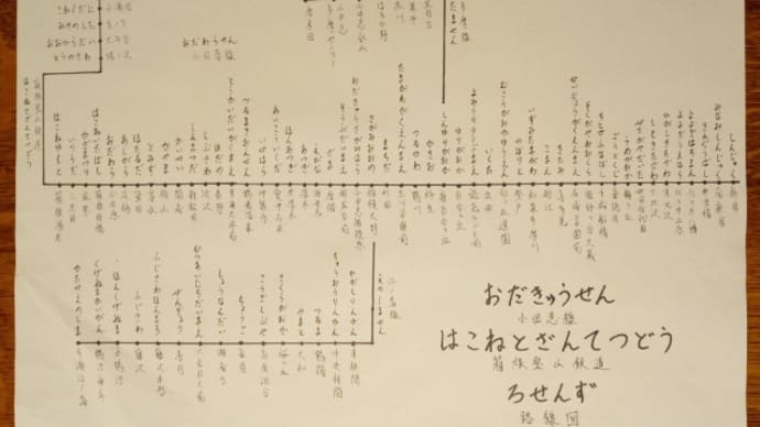 小田急線&箱根登山鉄道手書き路線図