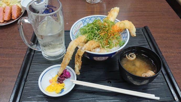 「居酒屋「駅前」和田岬店」!!「ねぎアナゴ天丼」!!
