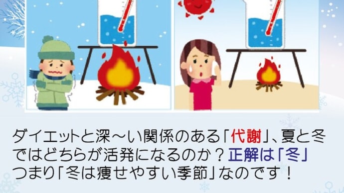 【豆知識】「冬は代謝アップの季節です!」
