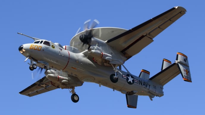 2025年1月29日 厚木基地 R/W19 “VAW-125 Tigertails” E-2Dの色付き♪