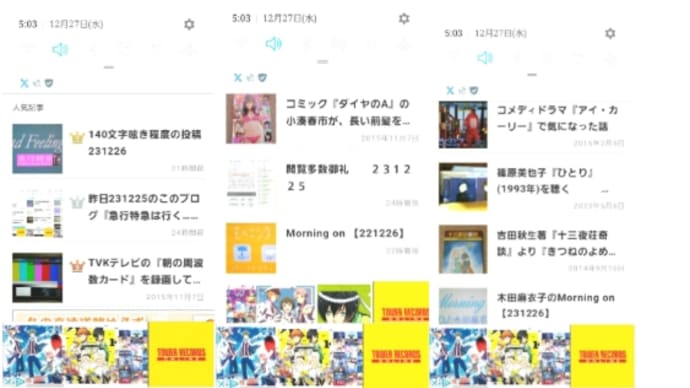 昨日231226のこのブログ『急行特急は行く…』の人気記事ランキング
