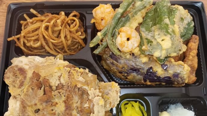 桜花賞なので、天婦羅&カツ丼