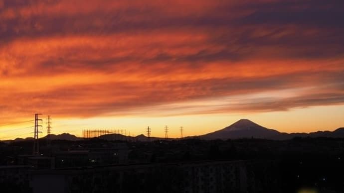 富士山夕景