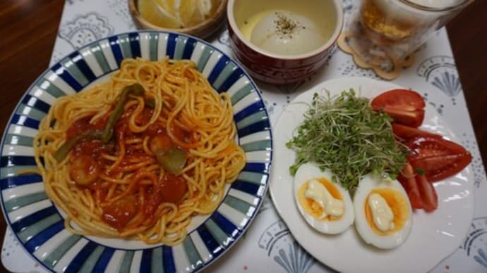 ナポリタン　納豆チャーハン