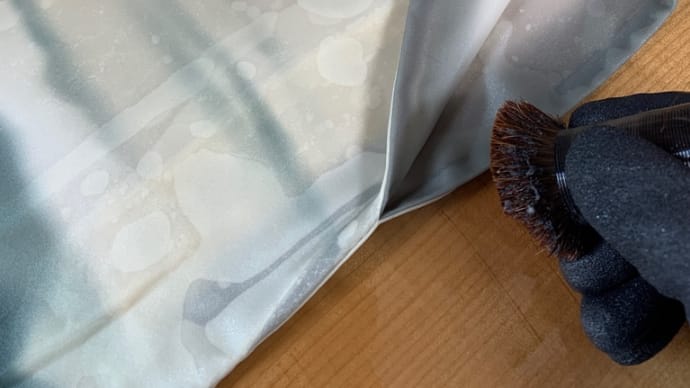 【付け下げ】お着物の【丸洗い】を行いました。