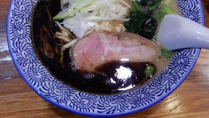 満州軒　[磯子区]　/　こがしネギ正油ラーメン + ネギ飯 + 餃子