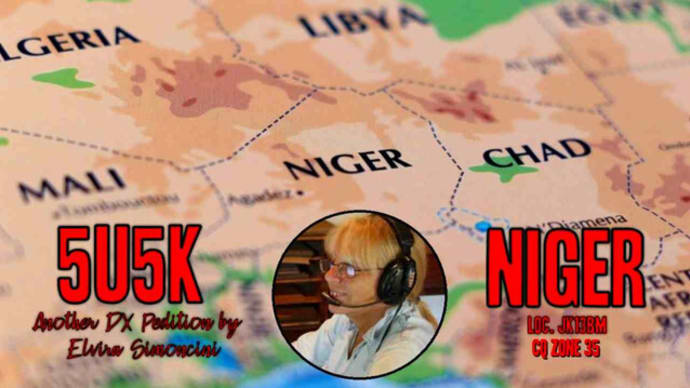 西アフリカ「ニジェール」の「5U5K」局　運用中　まだ交信出来ず