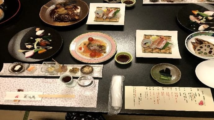 昼神温泉旅行・清風苑・夕食
