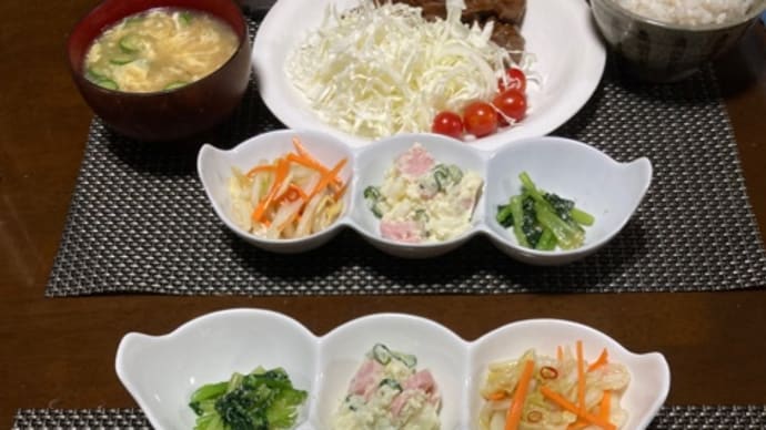 薄切りステーキの夕食とゴーヤのグリーンカーテン撤去