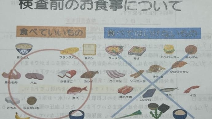 上下消化管検査3日前