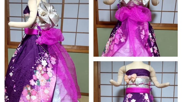 ブログのお友達ねねさんに誘われて、東京キモノショーに出展する和ドレス花結美を勉強することに(#^.^#)