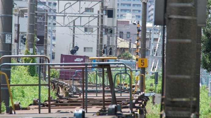 空コキが蛇行! 【尻手短絡線:最厳寺踏切周辺】 2019.6.25